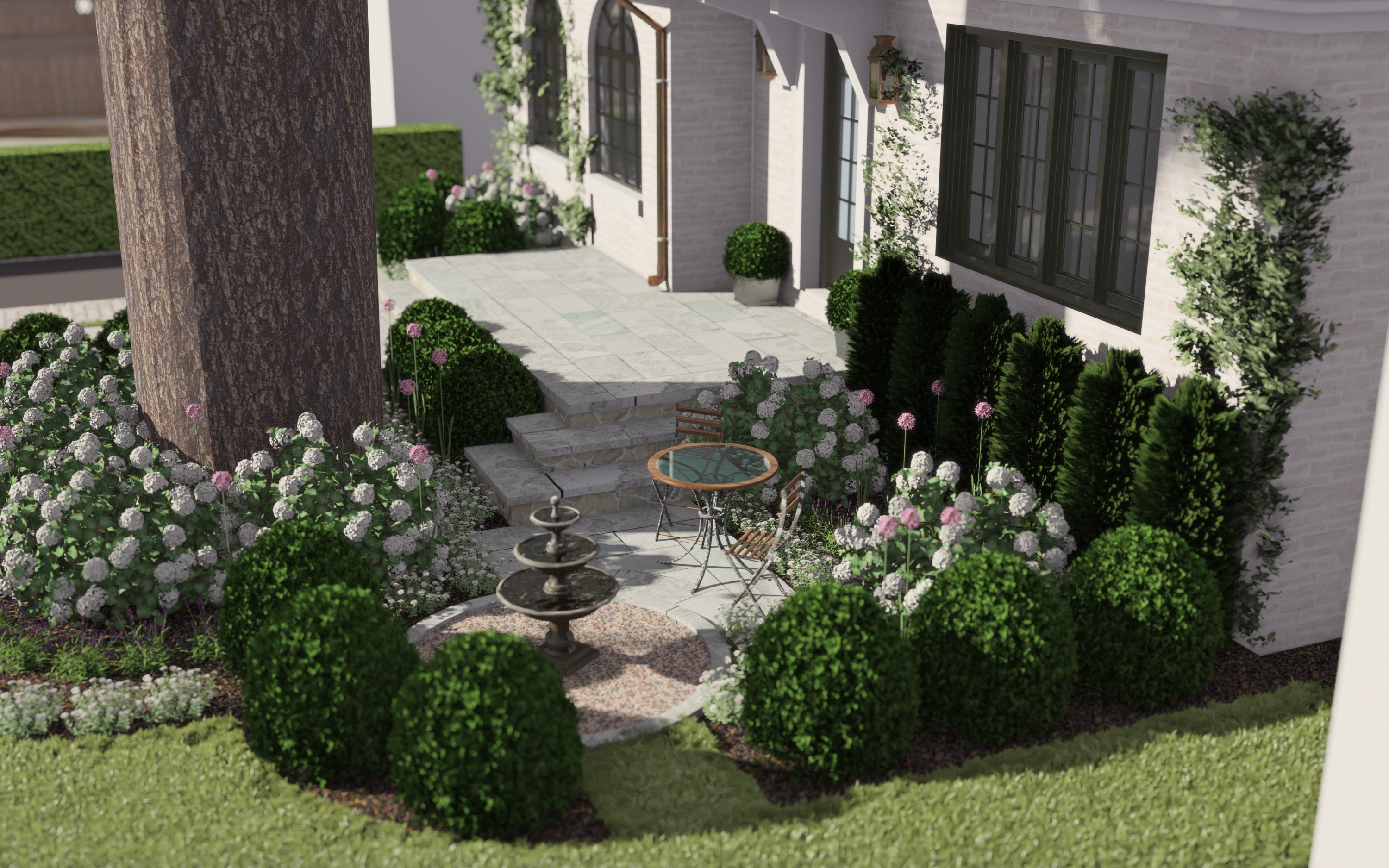 Master Landscape Plan - Concept 3 - Garden Bistro B